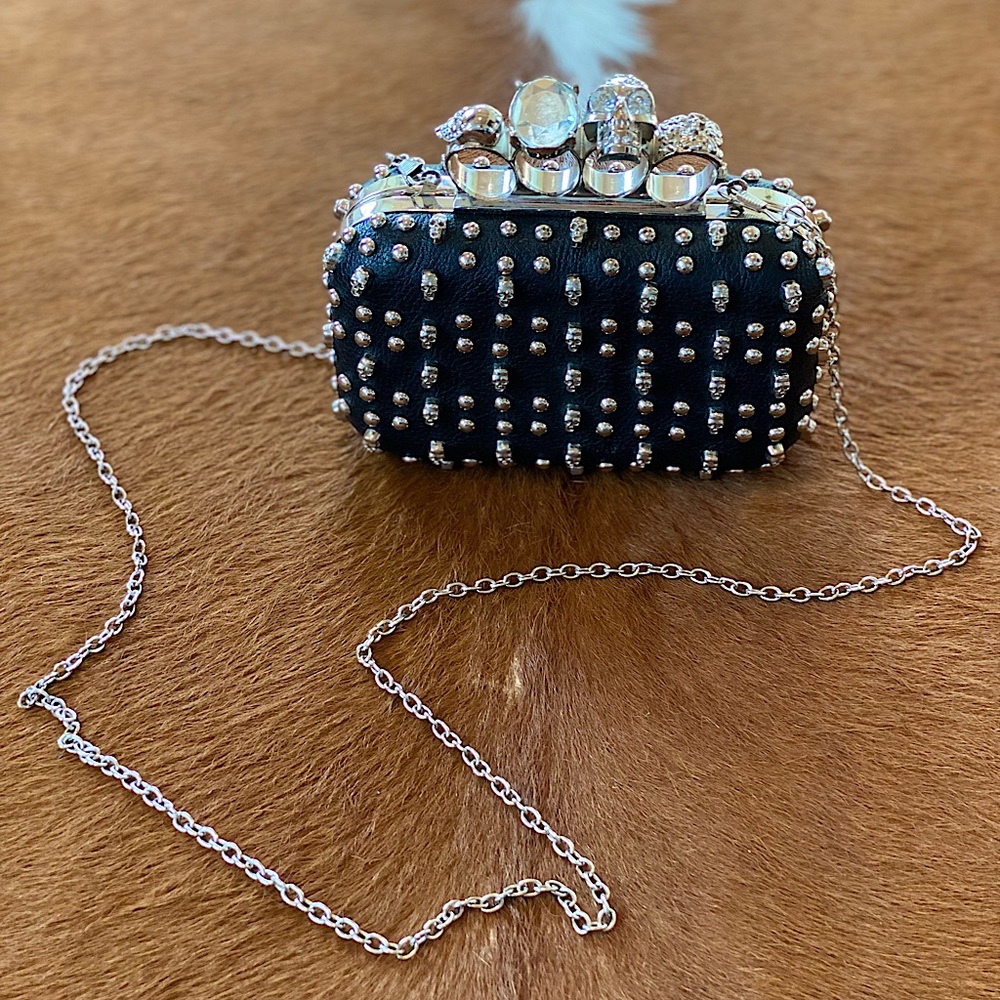 Skull Brass Knuckle Style Clutch Purse